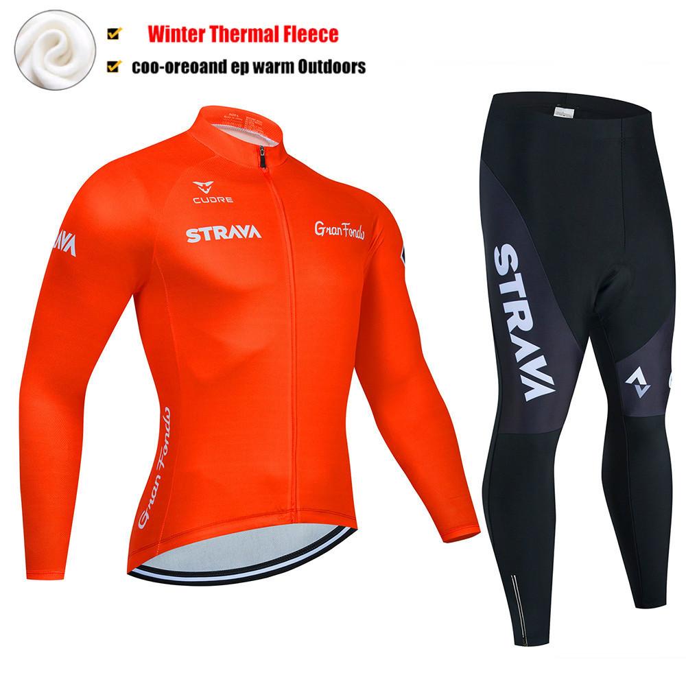 2026 Winter Fleece Warm Cycling Suit Set, Mountain Bike Cycling Suit Set Long Sleeve Men's Winter Cycling Pants Cycling Suit Fleece