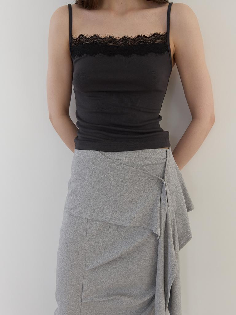 Asula Pale Lace Sleeveless (Charcoal)