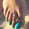 2PCS Fashion Simple Retro Crown Toe Ring for Women Fashion Europe Style Beach Foot Jewelry