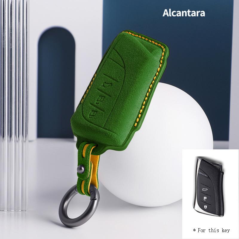 New Suede Key Case Car Key Cover Shell For For Lexus ES NX GS RX UX250 UX260 ES350 LC500 3/4 Button Remote Key Holder Keychain