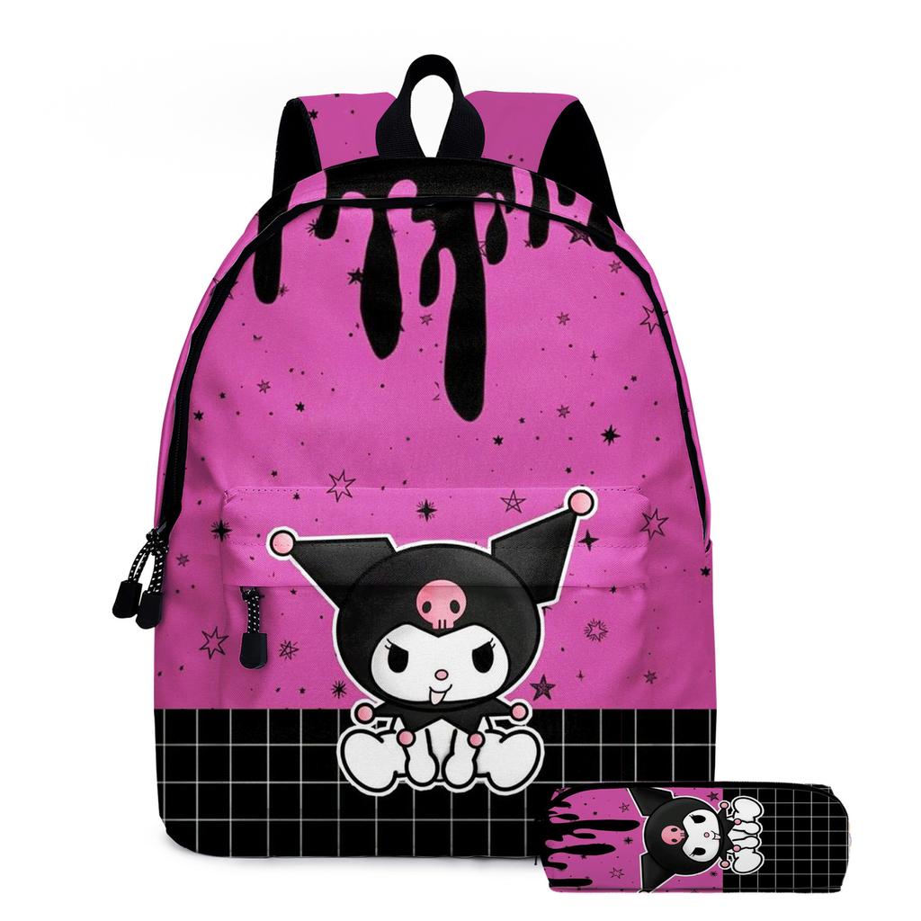 Anime Cartoon Kuromi Two-Piece Backpack Yugui Dog Kt Cat Primary School Bag Children'S Backpack