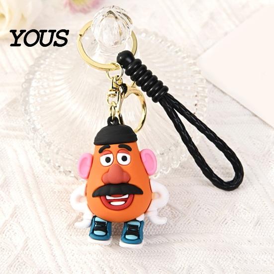 Durable Keychain Pendant, Cartoon Anime Character Charm Key Chain, Waterproof Scratch-Resistant Versatile Holder with Lanyard, for School Bags