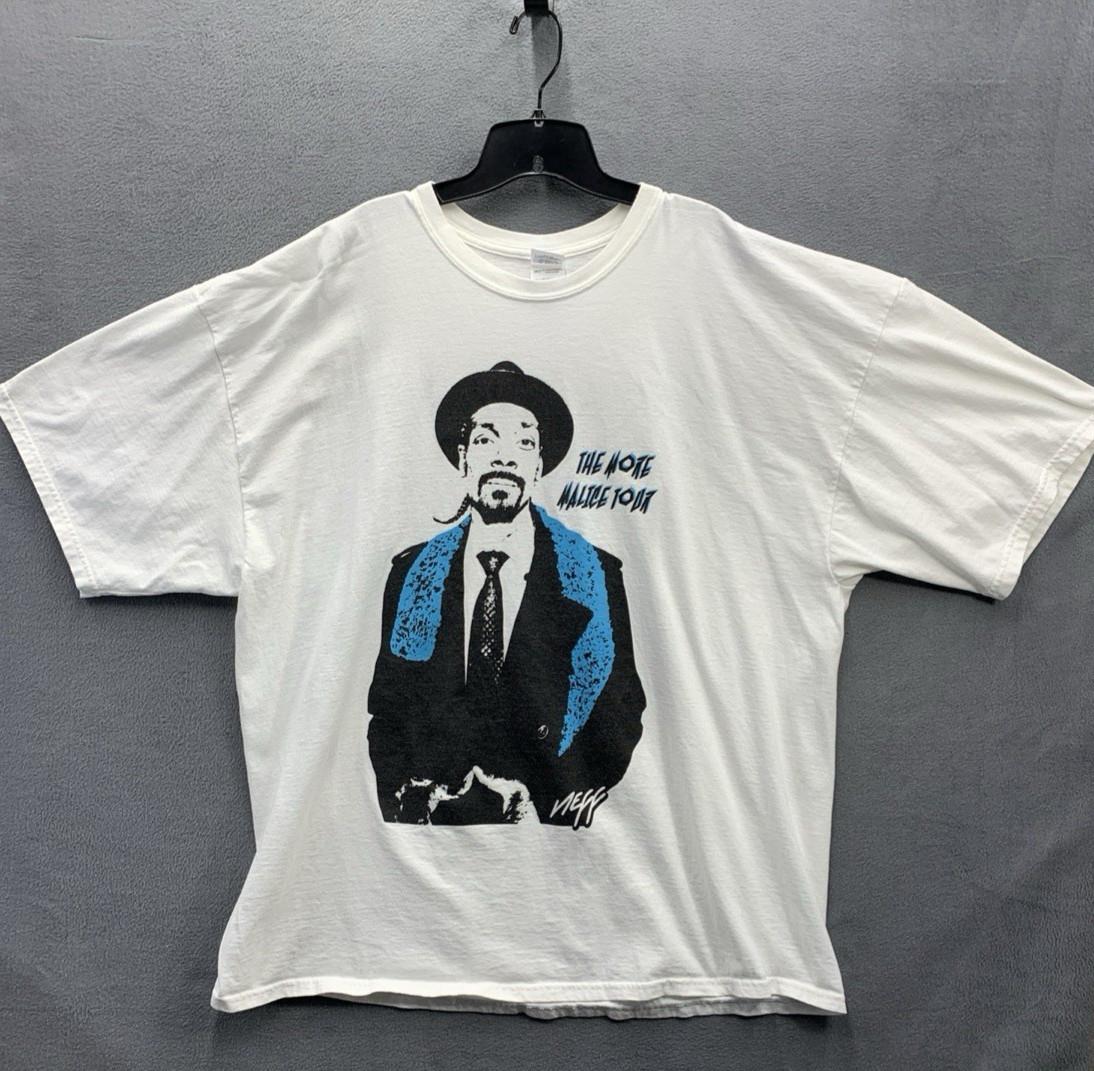 

Snoop Dogg Graphic Concert Tee 3XL Men s 2010 White The More Malice Tour 2XL