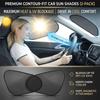 2PCS Breathable Mesh Car Side Window Sun Shade Window Mesh Sun Shade  Front Side Windows
