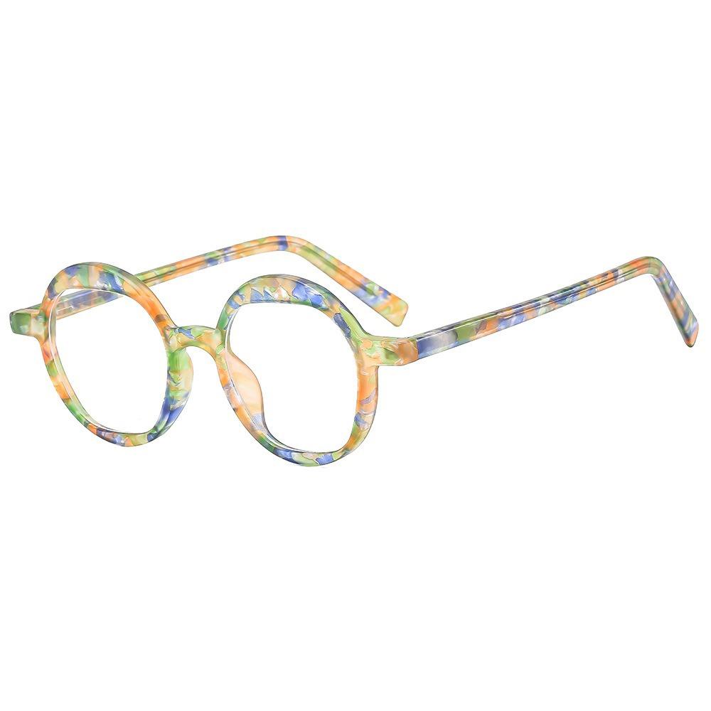 Tr90 Frame Ergonomic Round Sunglasses Uv400 Shades Lightweight Floral Eyewear For Parties Fishing Sun