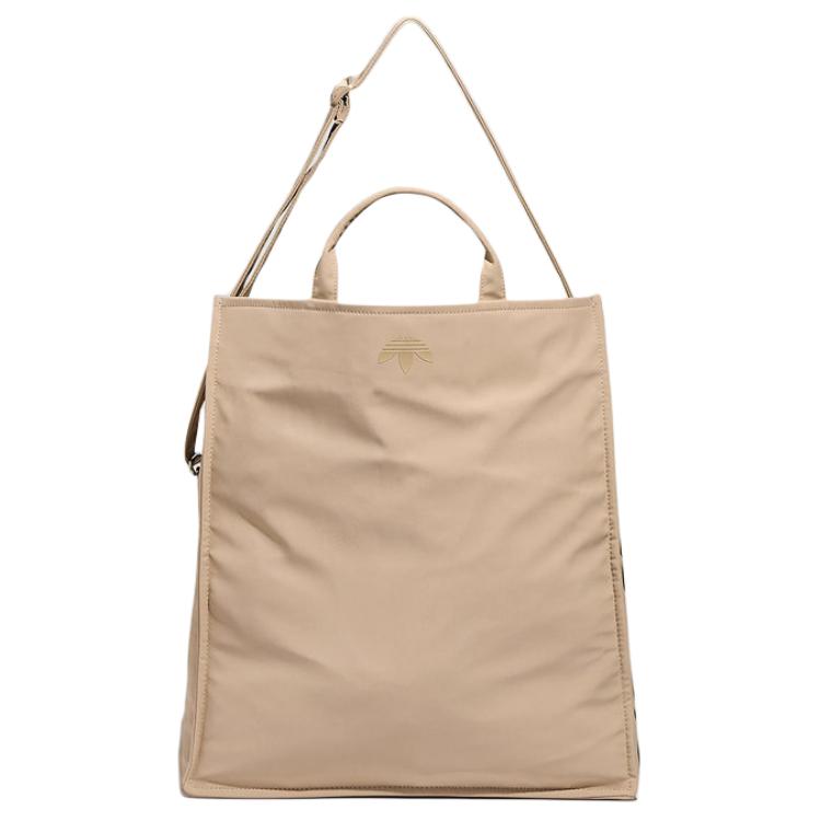 Adidas Originals Lightweight Versatile Shoulder Crossbody Tote Bag Unisex Bags Beige KW9639 Beige
