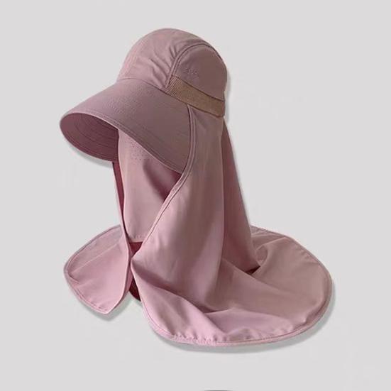 Sun Hat for Women Wide Brim Shawl with Neck Flap And Ponytail Hole Outdoor UV Protection Beach Hat for Fishing Hiking