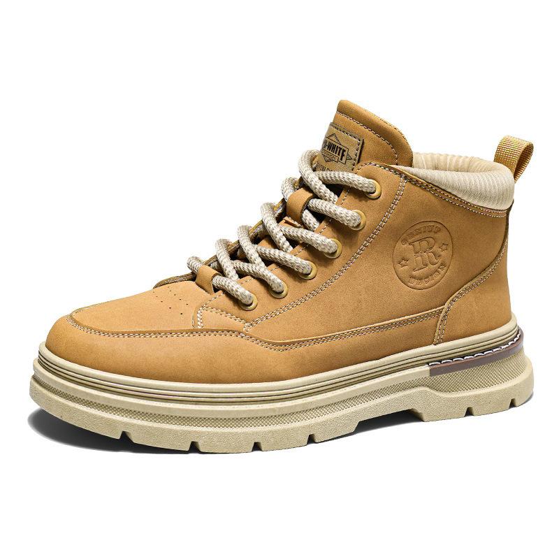 autumn and winter new men's shoes high-top tooling shoes retro platform Martin boots outdoor break