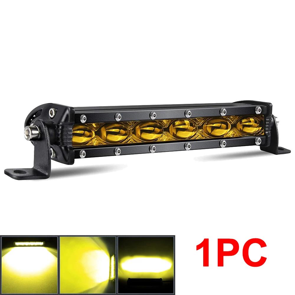 8D 8" 12V 24V Spotlight LED Light Bar Offroad Slim Barra LED Work Light Bar for Truck Atv Car Driving Fog Light Accessories 4x4
