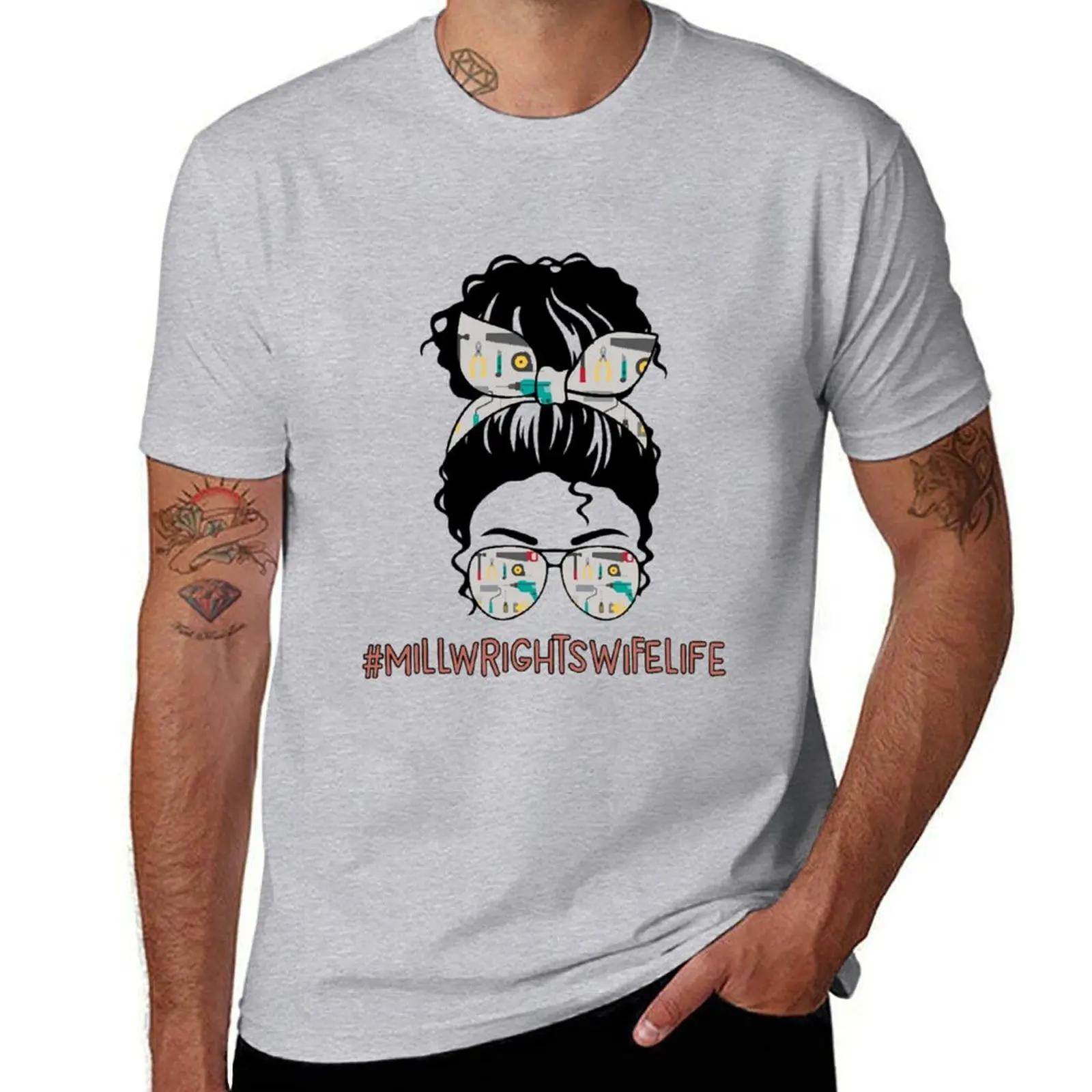 Millwright wife life TShirt quick drying hippie clothes cute tops Blouse Short sleeve tee men S
