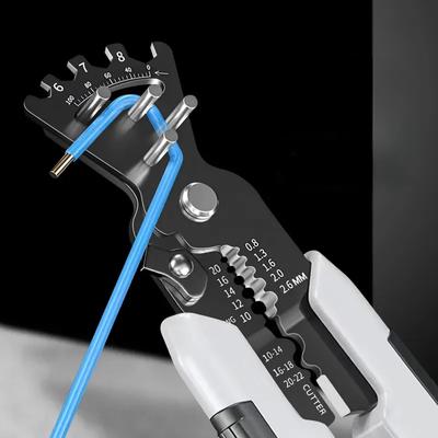 Multifunkční speciální kleště na odizolování drátů pro elektrikáře, stříhání drátů, odizolování, lisování kůže, navíjení drátů, nůžky