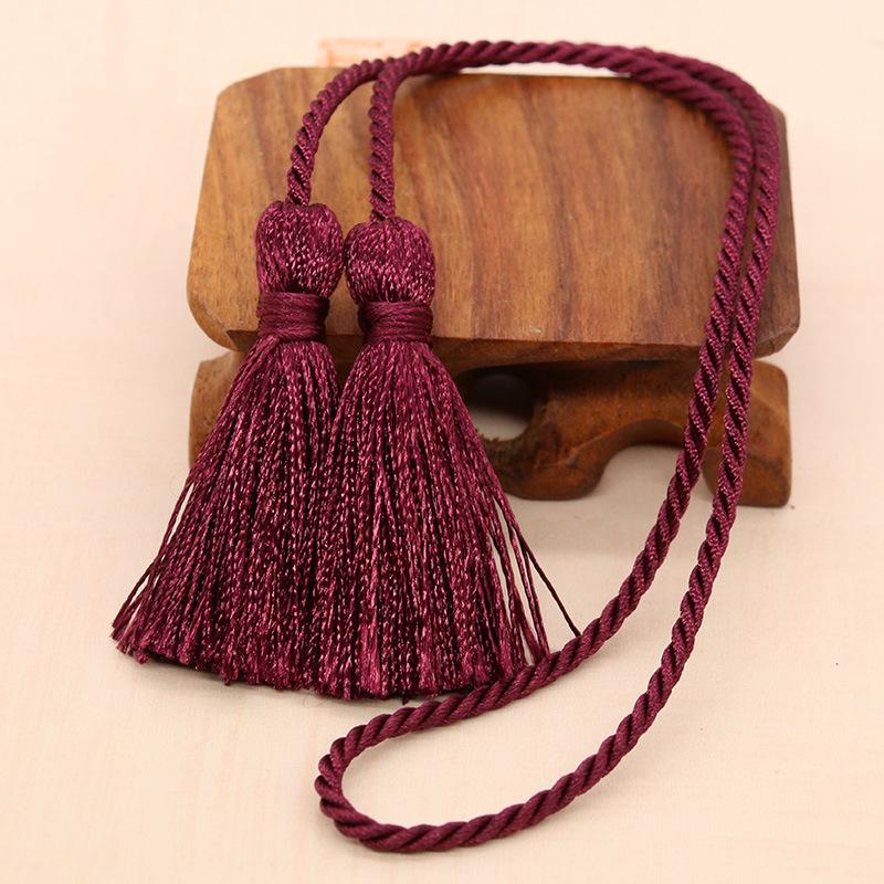 2-10Pcs 54cm Long Rope Double Fringe Trim Tassels Handmade Silk Bookmark Tassel For Curtain Decoration DIY Craft Sewing Supplies