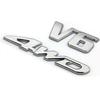 4Wd V6 V8 Stylish Sport Car Auto Badge Emblem Rear Trunk Metal Sticker Decor