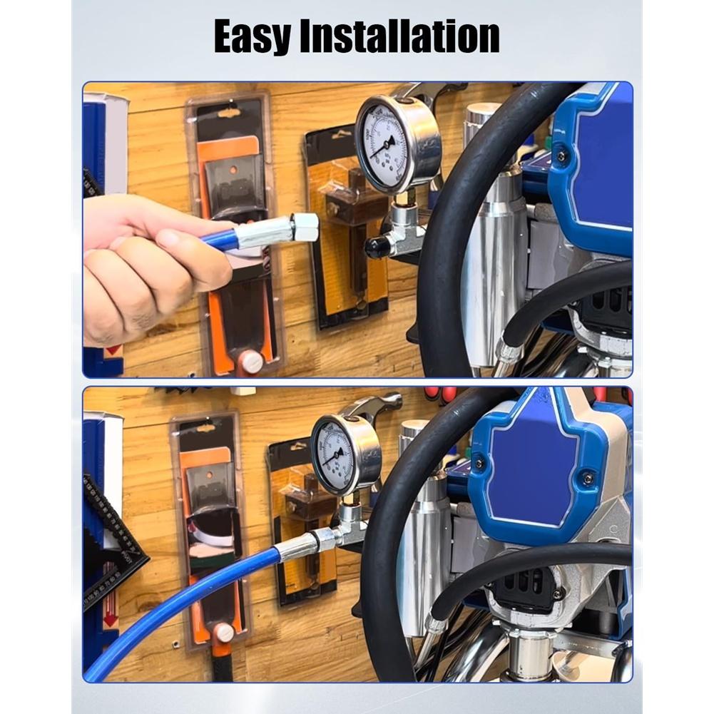 A84E-1 Pcs 20" Whip Hose Fit For 390 395 490 495 Airless Paint Sprayers, Painting Spraying Hose, Blue