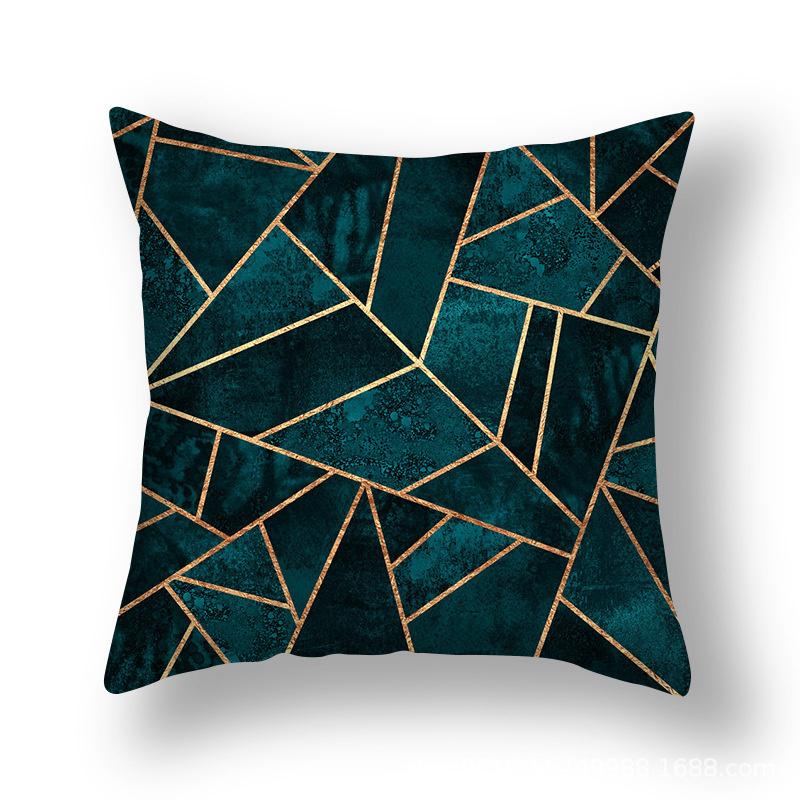 

Скандинавская мода, бирюзовая наволочка с геометрическим рисунком, полосатый чехол для подушки, чехол для дивана 45x45 см, чехол для подушки для спальни, домашнего декора 45x45cm