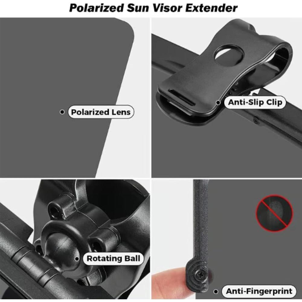 Auto-Sonnenblende mit polarisierter Blendschutzfunktion, universelle Auto-Sonnenblende mit polarisierter Blendschutzfunktion, für eine klarere Sicht (1 Stück).
