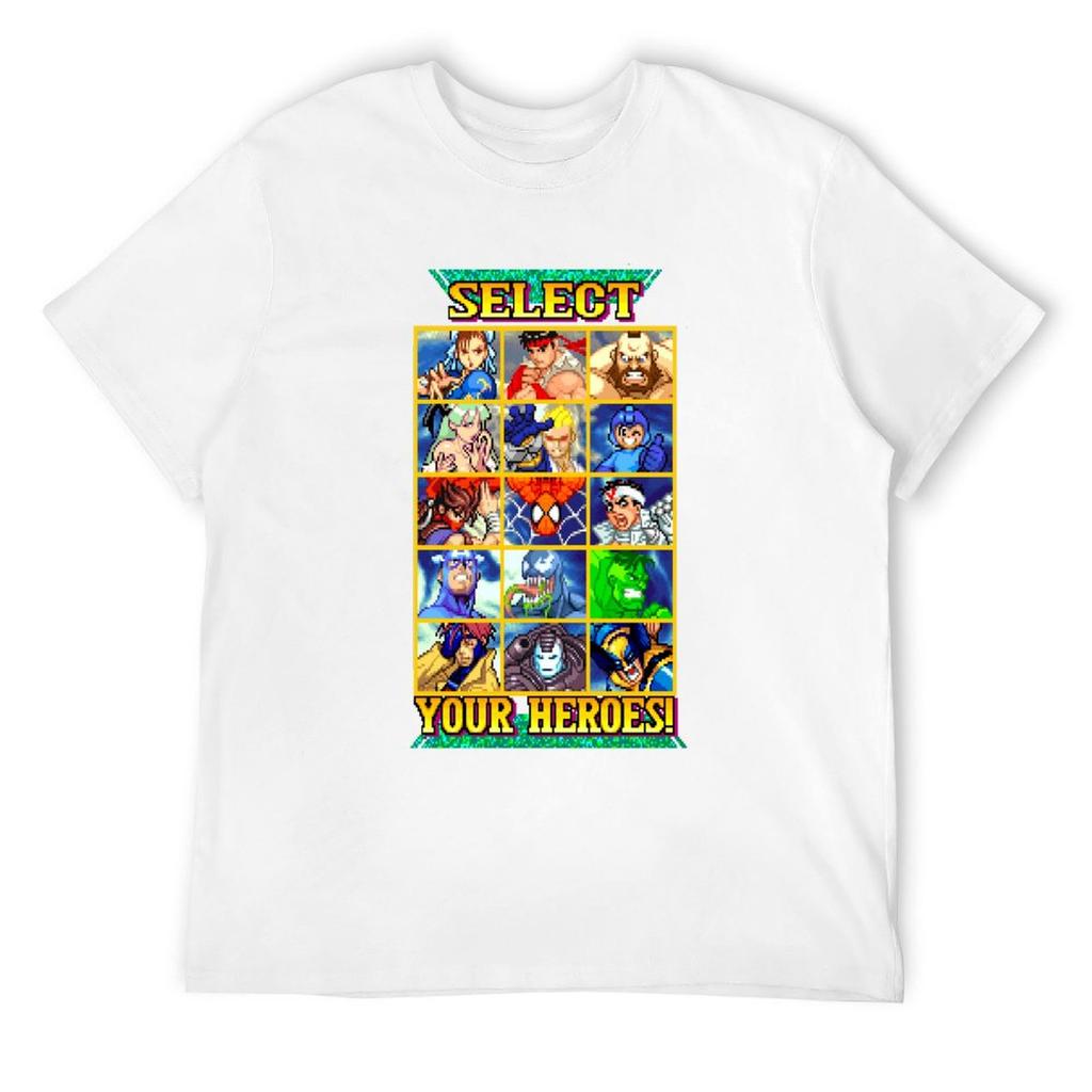 Select Your Heroes Classic T-Shirt Cotton Graphic Tees Summer Tops Shirts Men Graphic