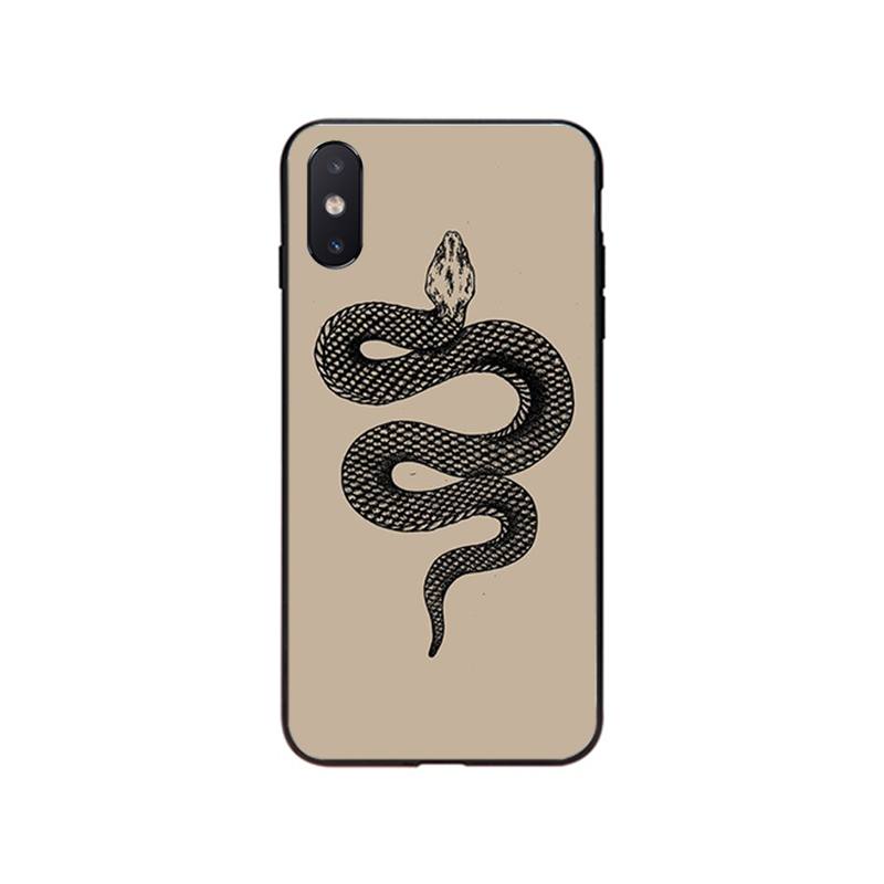 Animal The Snake Flower Phone Case for Iphone 13 12 11 Pro Max 13 12mini XS MAX X XR SE2 8 7 Plus Case