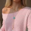 Boho Multilayer Necklace For Women Colorful Enamel Daisy Flower Imitation Pearl Y‑Shape Adjustable Long Chain Choker Party Gift