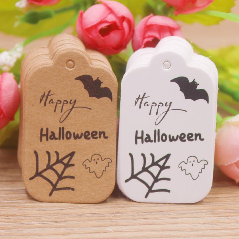 100 Pcs 3x5cm Kraft Paper Brown/white Gift Labels, with 20m Rope, for Wedding, Baby Shower, Christmas Labels, Party Decora