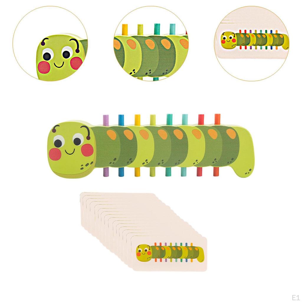Wooden Matching Toy Fine Motor Early Education Coordination Color Sorting Learning Tool for