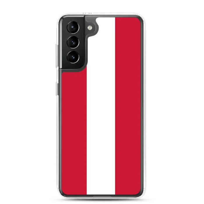 Coque Téléphone - Samsung - Galaxy S21 Ultra - Drapeau De l'Autriche - Souple - Multicolore