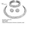 3 Pcs/Set Women Jewelry Set Rhinestone Double-layered Floral Decor Necklace Earrings Bracelet Set Adjustable Length Bride Wedding Jewelry for Prom