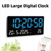 Time/Date/Week/Temp Display Digital Wall Clock 12/24H Electronic Table Clock  Living Room