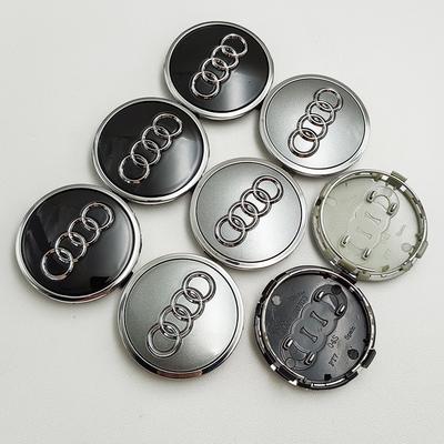 2026 4pcs 61mm Black Grey Car Styling Badge Wheel Center Hub Cap Rim Caps For 4UYUE Emblem 4M0601170JG3 A4 A6 Q3 Q5 Q2 Q7 Accessories