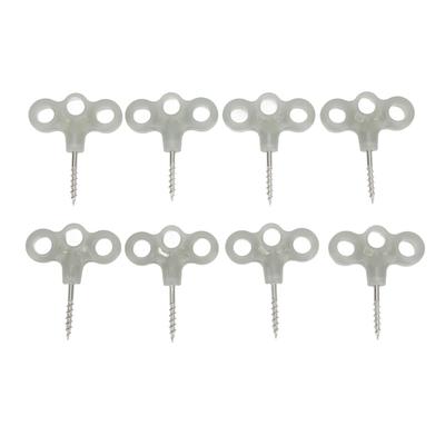 8pcs Spiral Spike Stainless Steel Threaded Nail Night Vision 30mm for Camping Hiking