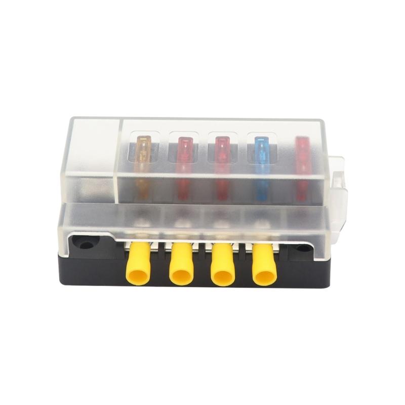 Fuses Box Holder With 4 Way Blade Fuses Holder Block Power Distribution Panel