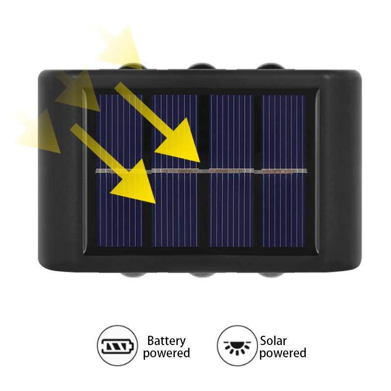 Solar LED Outdoor Light Solar Lighting Sensor Lamp Streetlights Exterior Garden Decoration Garland Waterproof Solar Wall Light