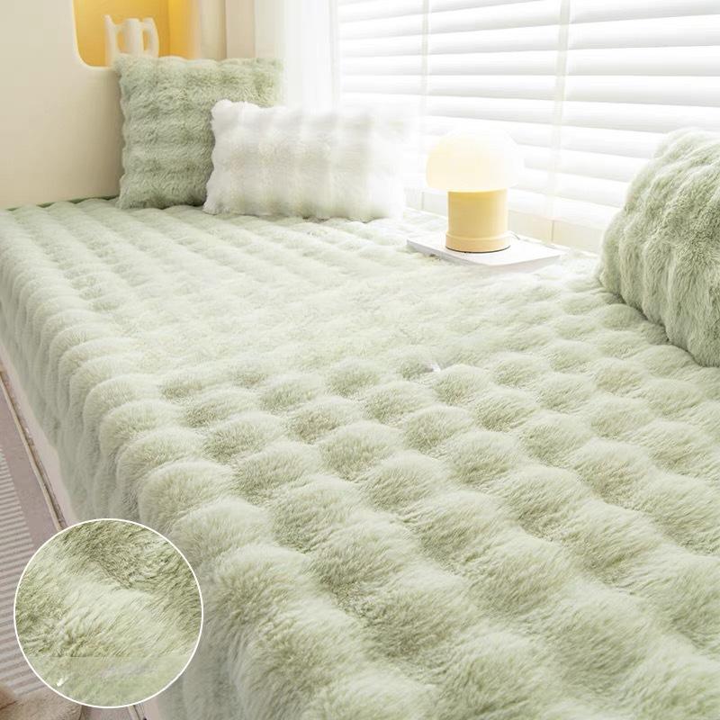 Rabbit Plush Carpet Bay Window Mat Sofa Living Room Coffee Table Floor Mat Bedroom Bedside Mat Balcony Cushion Blanket