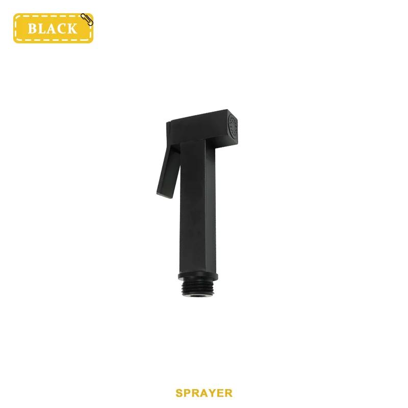 Juego de ducha de mano con rociador de bidé de latón dorado cepillado, accesorios de baño para ducha de pared, grifo de bidé, boquilla de rociado autolimpiante