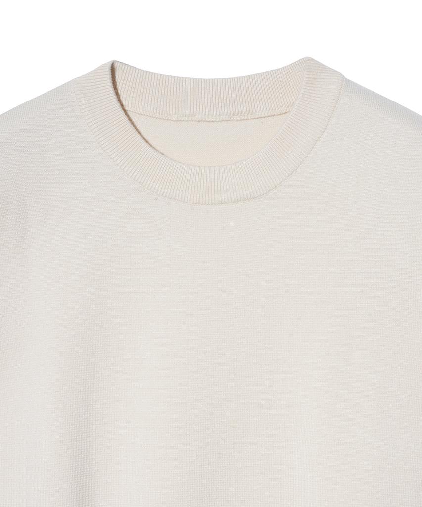 Irony Porno White Line 86-Iroj364 Side Button Slit Knit Vest Beige