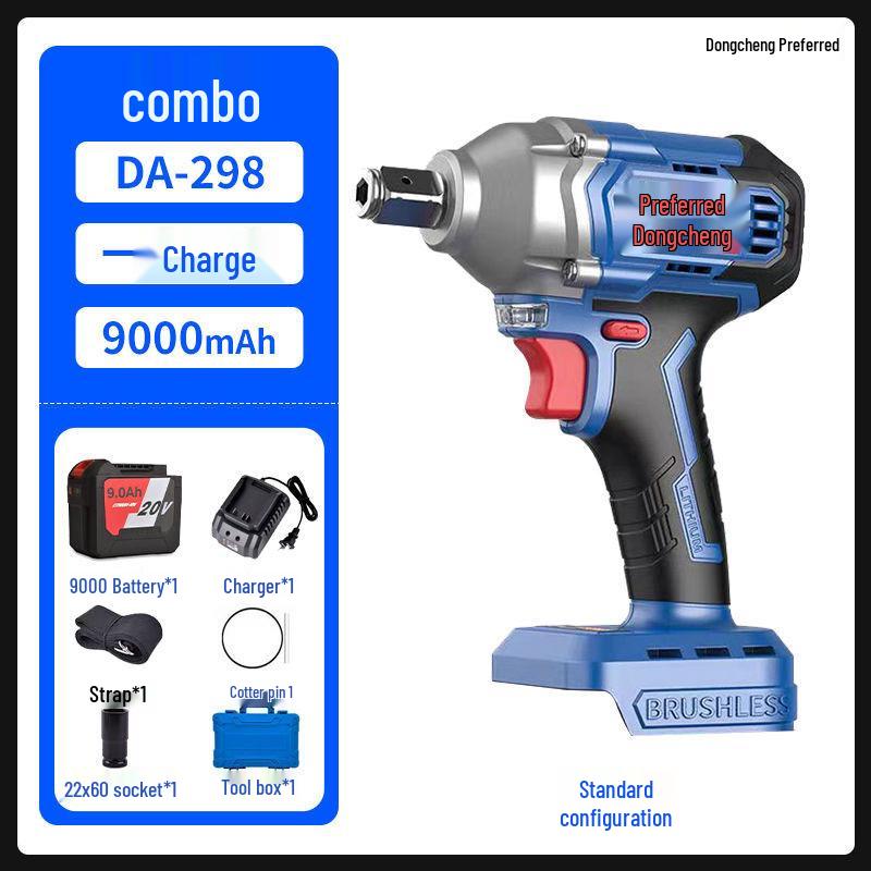 Dongcheng 488 High Torque Brushless Electric Impact Wrench with Lithium Battery and Industrial Grade Accessories