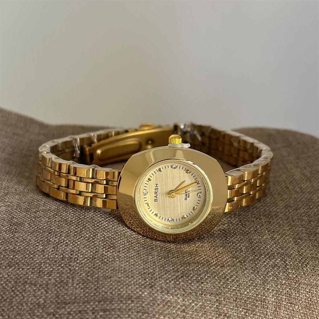 Medieval Gold Small Dial White Watch Women'S Exquisite Commuting Versatile Chain Model