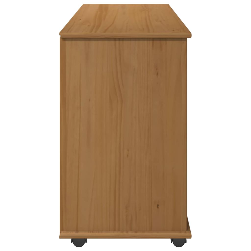 Mobile Cabinet Honey Brown 100 x 39 x 65.5 cm Solid Pine Wood