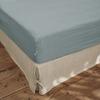 Drap Housse en Lin Lavé 140 x 190 cm Ardoise