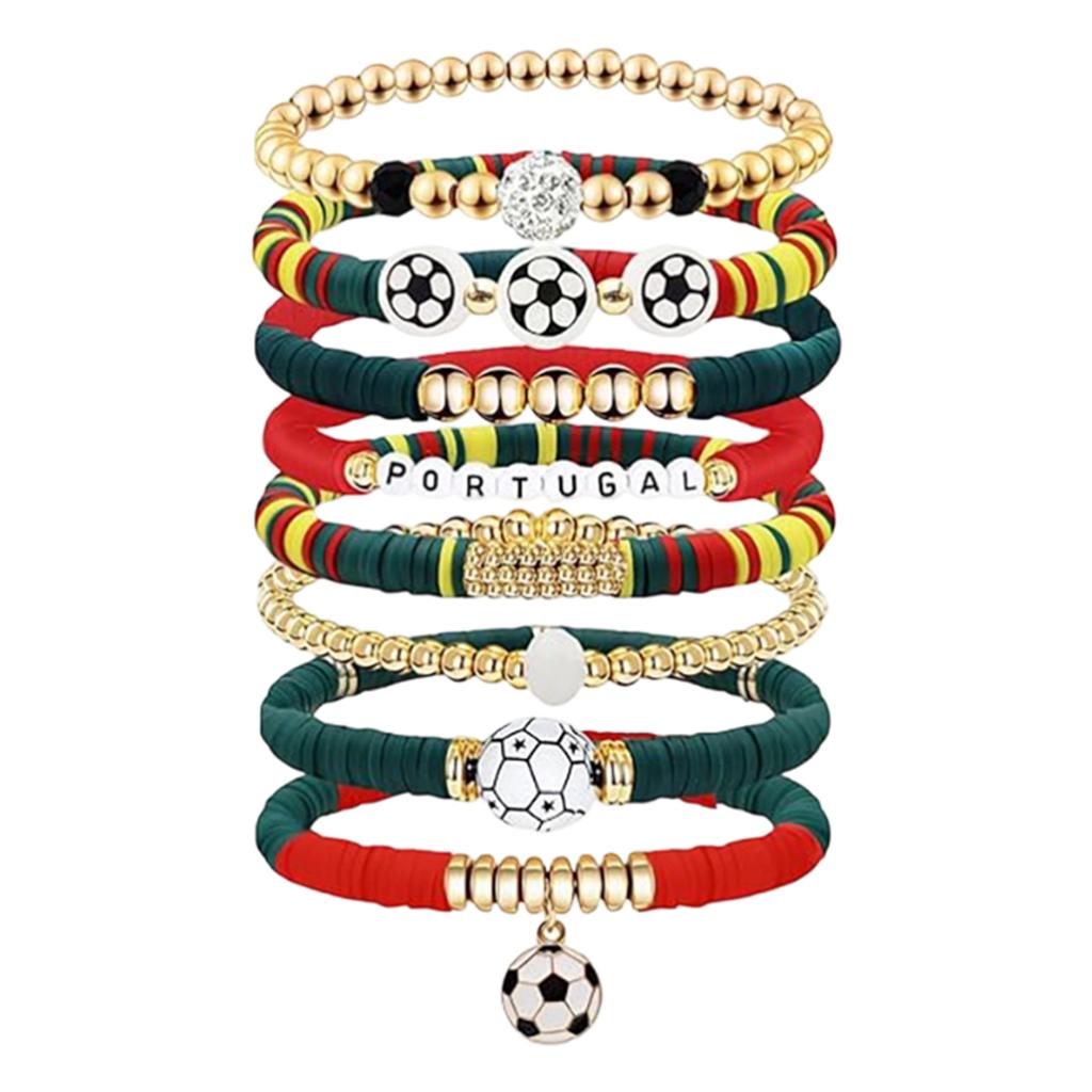 Soccer Sports Team Game Day Bracelet Stackable   Beaded Bracelet