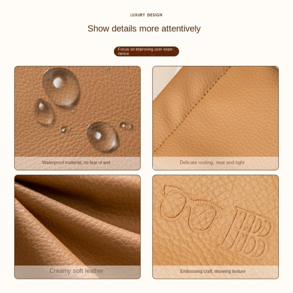 Closing Makeup Bag Sunglasses Pouch Eye Glasses Holder Eyewear Protector Case Leather Glasses Case