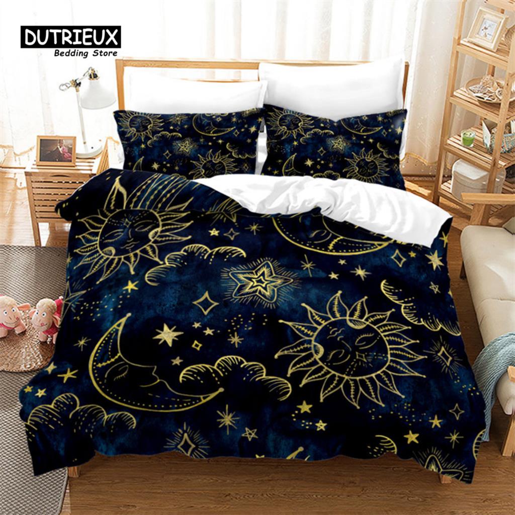 Comfortable Stylish Pattern Duvet Cover Set With Duvet Cover And Pillowcases King Queen Twin Sizes For Boys Girls And Kids