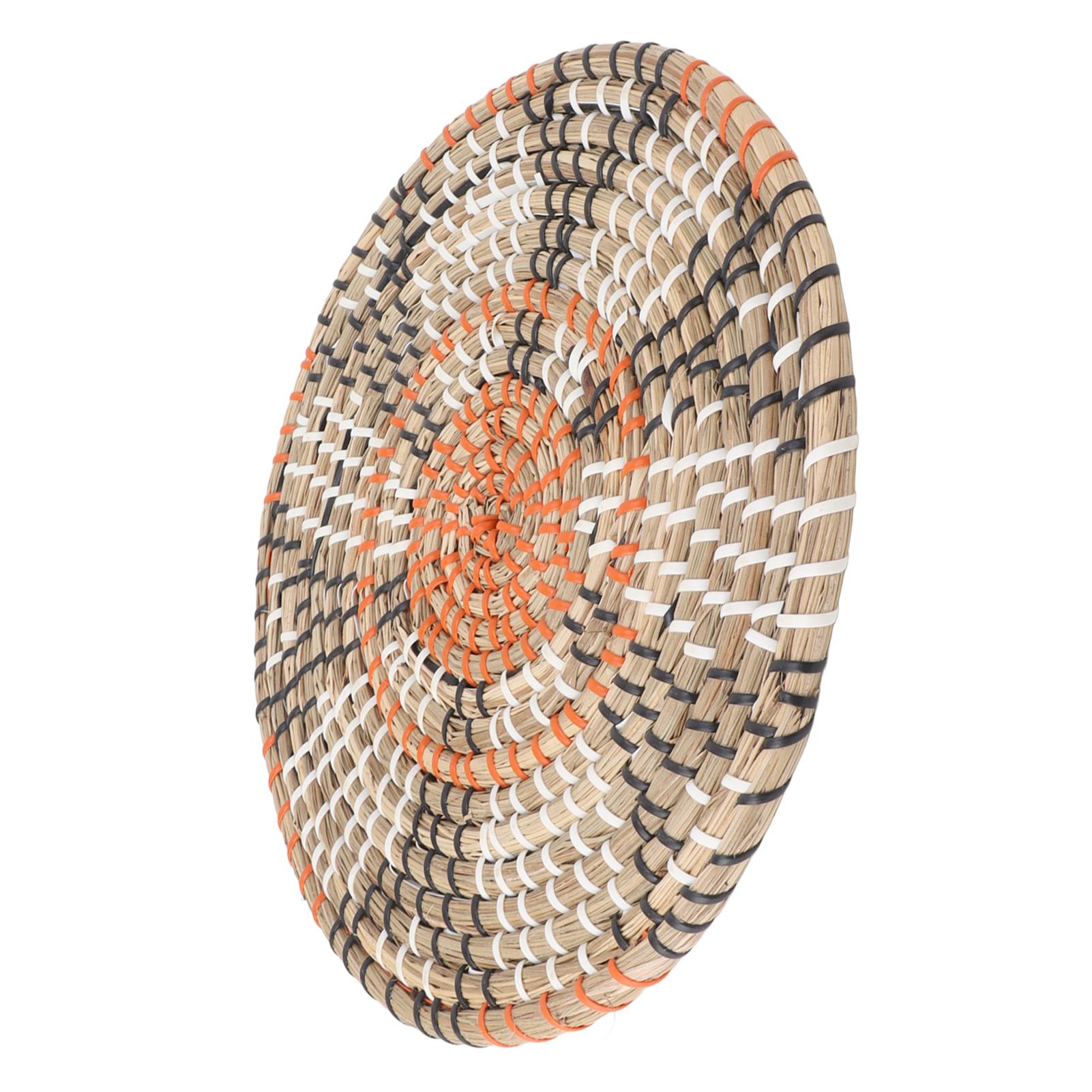 

Grass Woven Placemats Nordic Innovative Round Placemats for Dining Table Home Decor Wall Decor