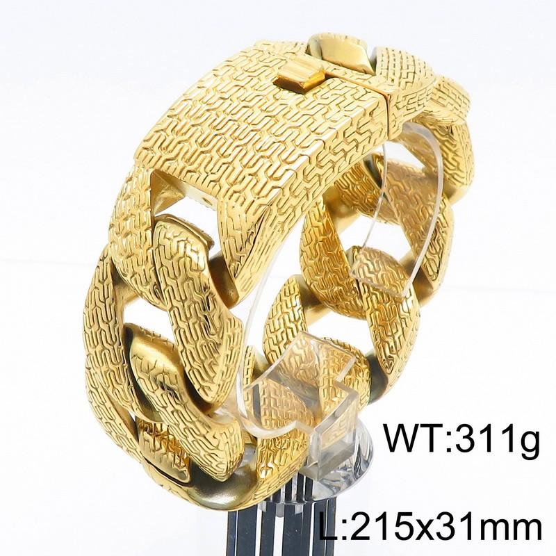 

31MM Wide High Quality Thick Bracelet Choker Men Punk Stainless Steel Wheel Bracelet Domineering Personality Charm Jewelry 21.5cm
