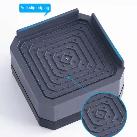 4 Piezas Elevador de Muebles Rectangular Apilable de Alta Resistencia Elevador de Cama Antideslizante Lavadora Refrigerador Escritorio Sofá Silla Pata Elevación Altura