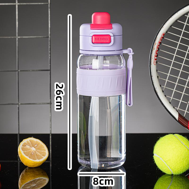 Water bottle High value double drink plastic cup Large capacity sports water cup Portable rope bouncing cup Fitness kettle