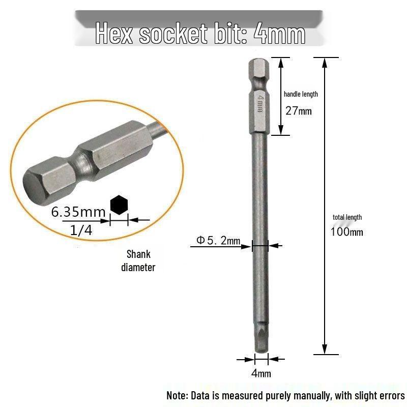 Hex Bit Set for Drills: Super Hard S2 Industrial Extended Screwdriver and Wrench Bits
