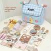 Cartoon House Makeup Bag With Breathable Material For Girls Travel And Storage