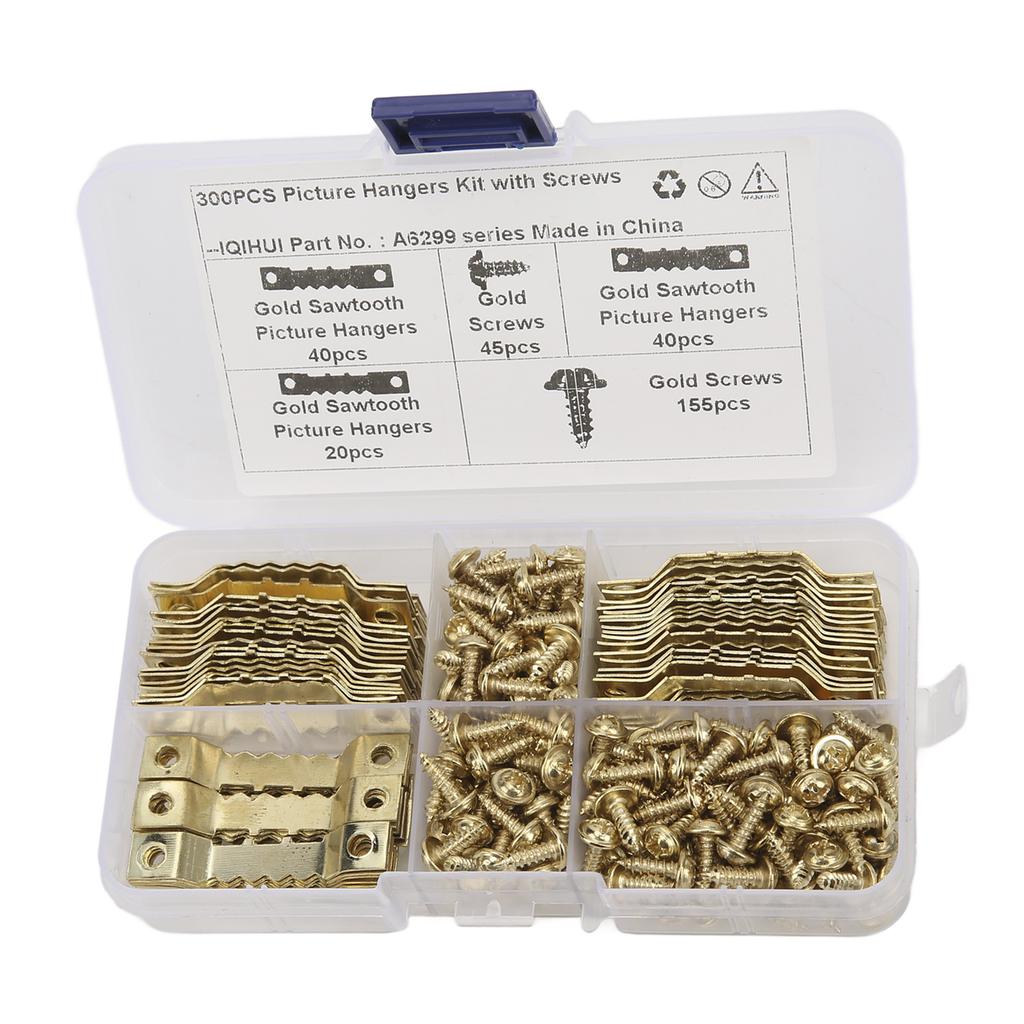 100Pcs Sawtooth Picture Hangers Rust Resistant Stable Durable Seamless Sawtooh Frame Hanging Hooks