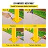Safety Bollard, 42 Inch Height Bollard Post, 5.5 Inch Diameter Steel Pipe Safety Bollard Post, Yellow Steel Bollard, Steel Safety Bollard with 8